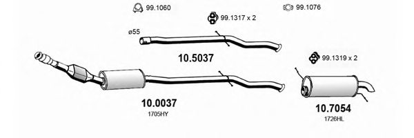 ASSO ART0431 Exhaust System